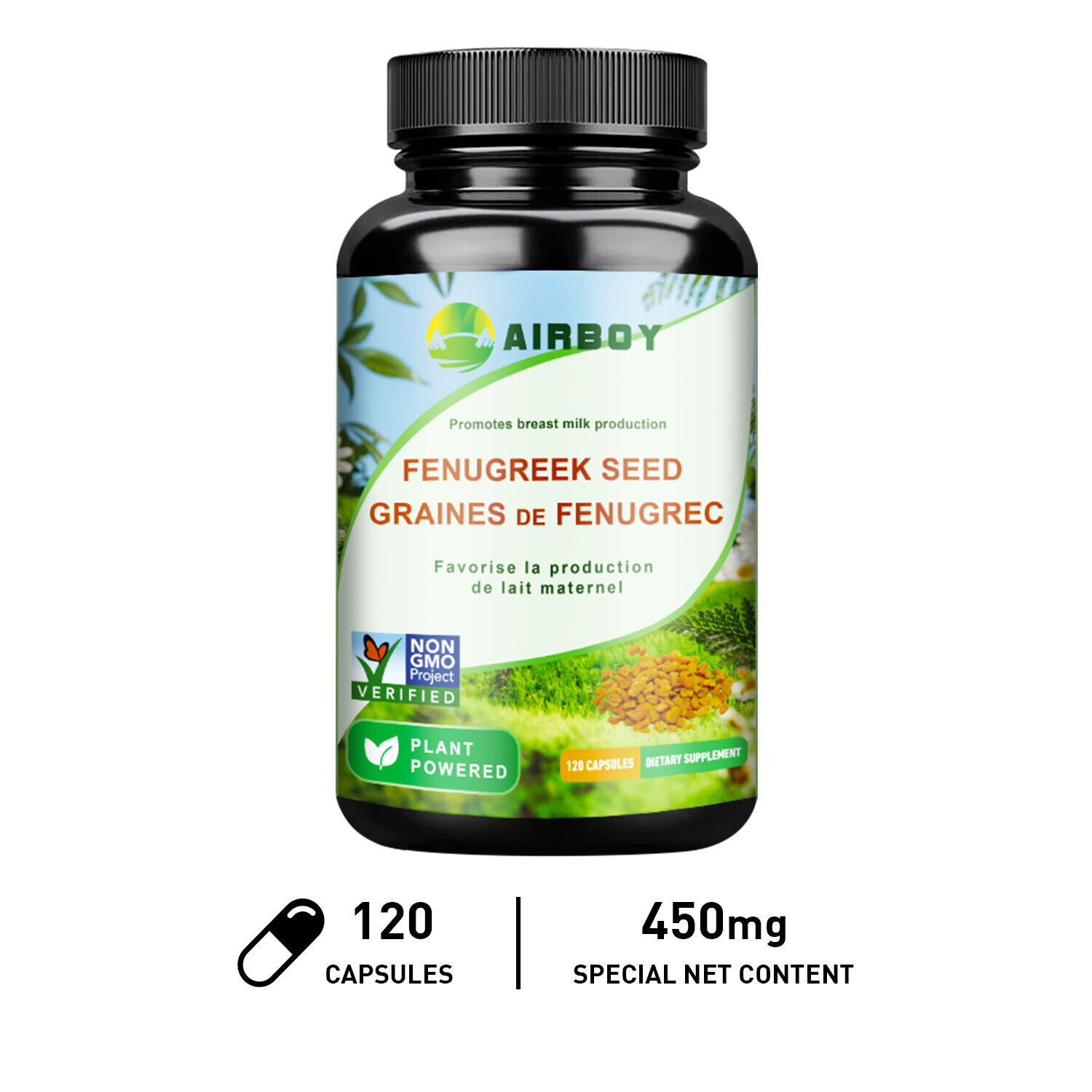 Semilla de fenogreco de 120 piezas para el cuidado del cabello y el