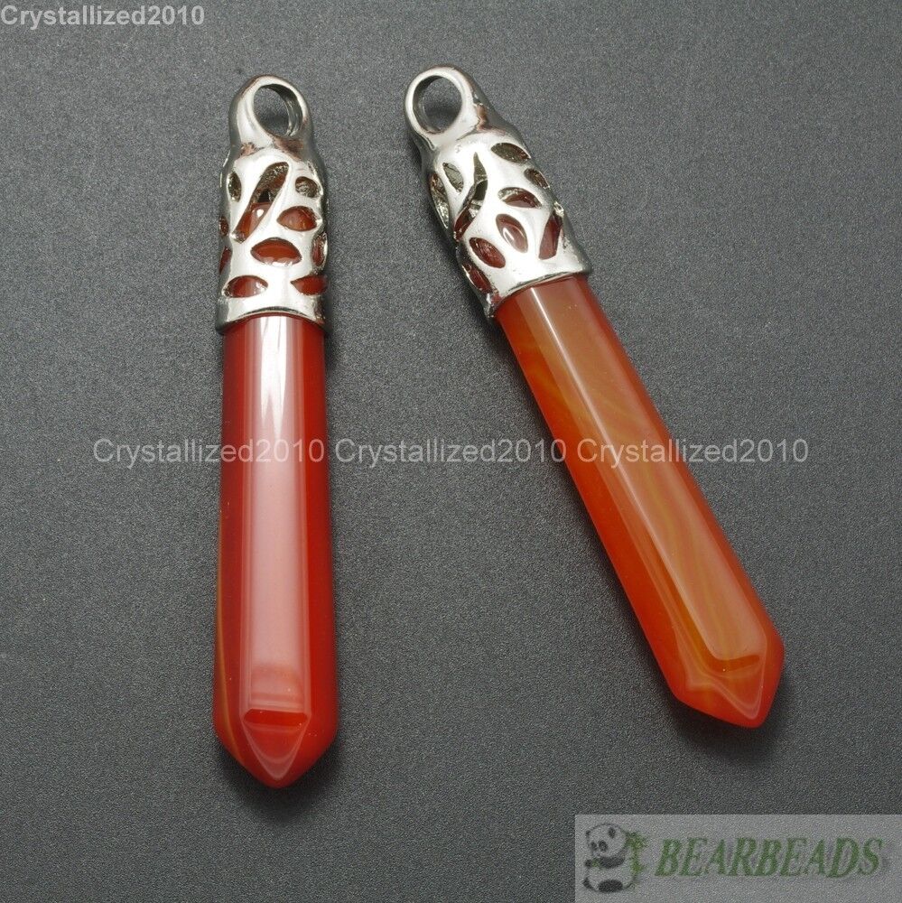 Collana in vera pelle con ciondolo Reiki Chakra a punta esagonale con