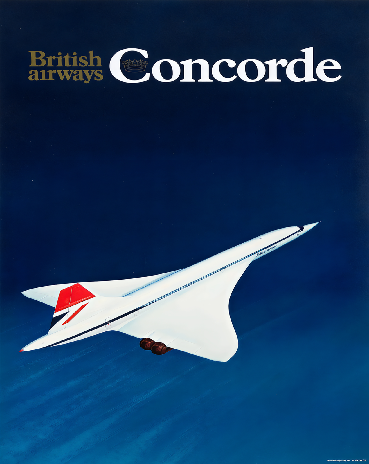 British Airways Concorde Aviation Poster Wall Ar- 12X16/16X20/18X24/24X36