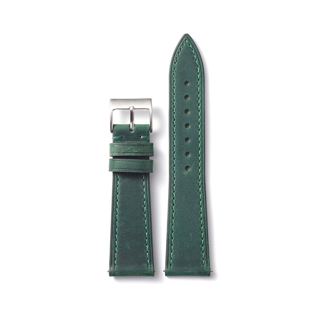 Vintage Sanded Cowhide Leather Watch Band 18mm 19mm 20mm 21mm 22mm Strap - Picture 16 of 16
