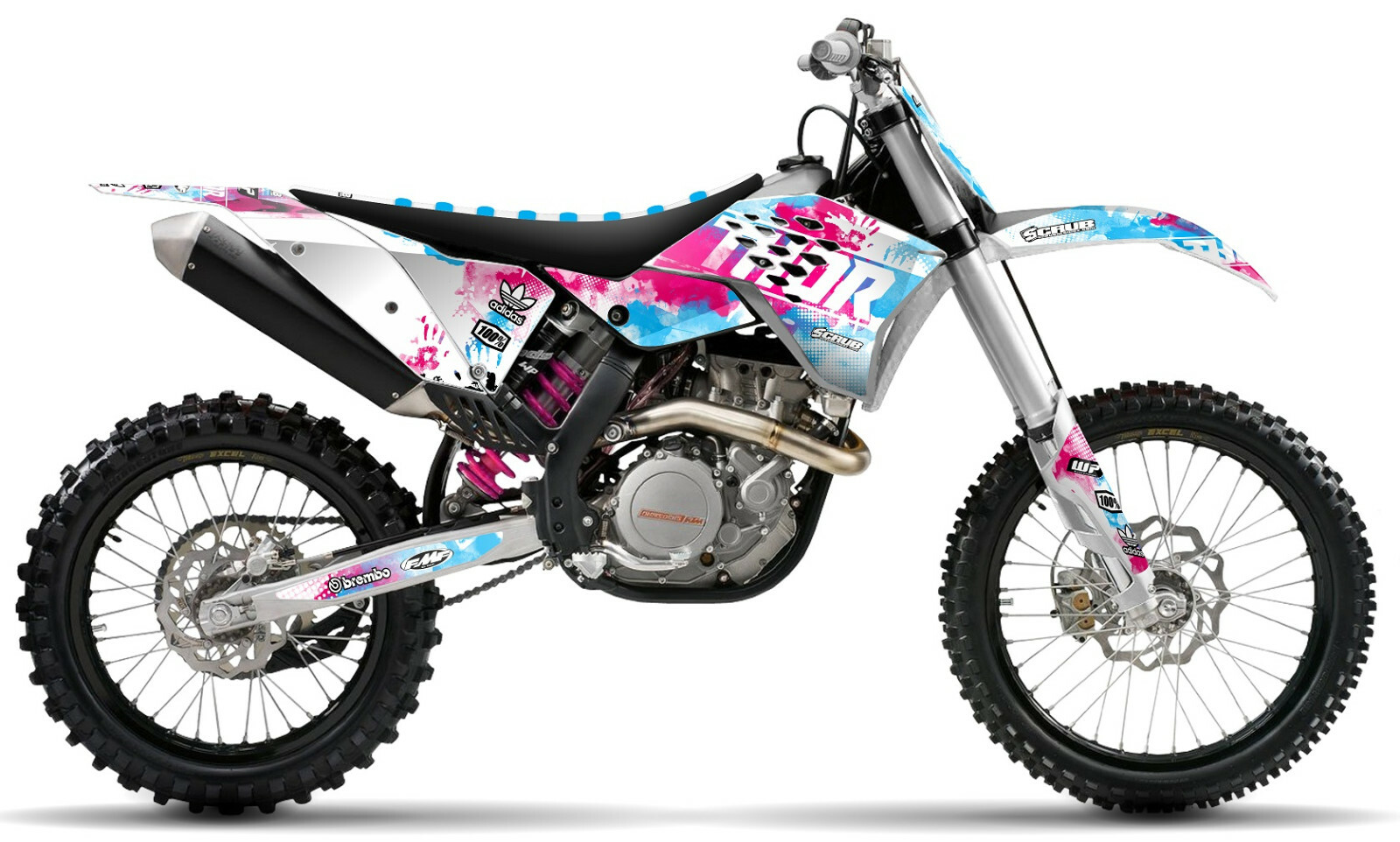 KTM graphics SX SXf 125 200 250 450 505 2007 2008 2009 2010 SCRUB decals