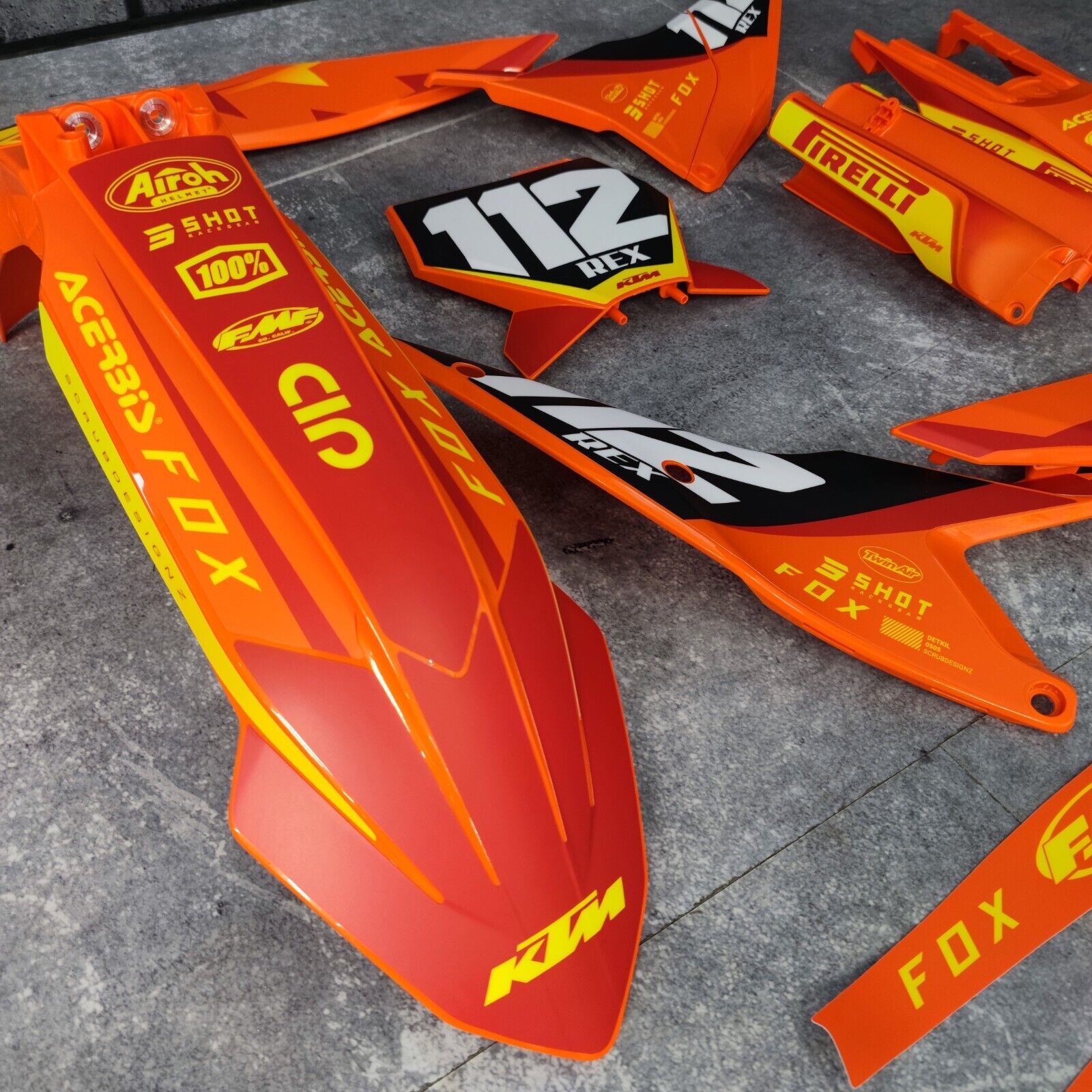 Plastics + Graphics KTM 2025 XC XC-F SX SX-F | Race number + Name