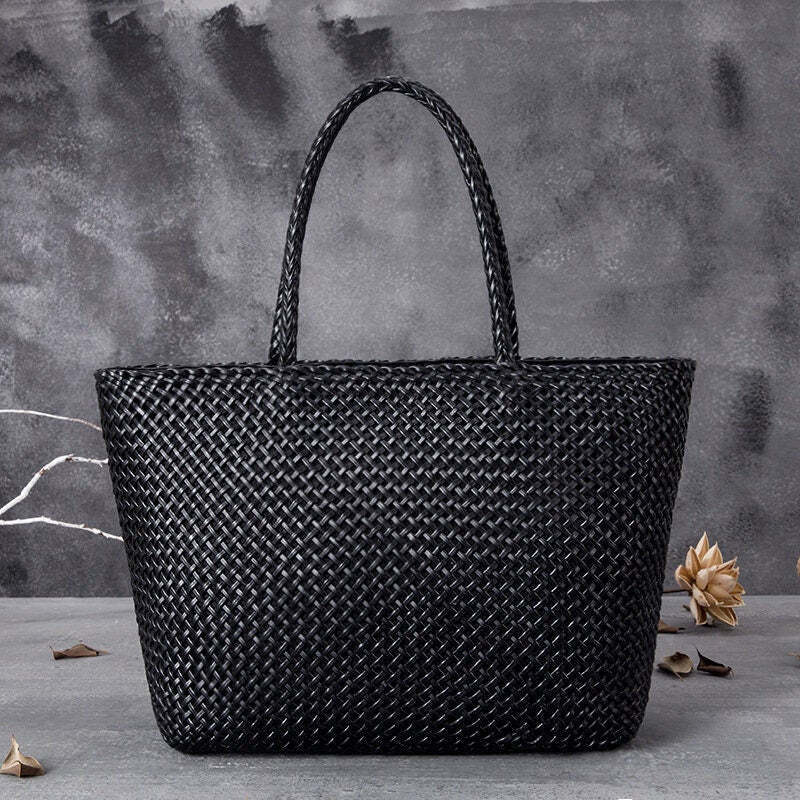 バッグ AMBERGLEAM - BIG Leather Tote Bag AMBERGLEAM BIG Leather Tote Bag | MAROON
