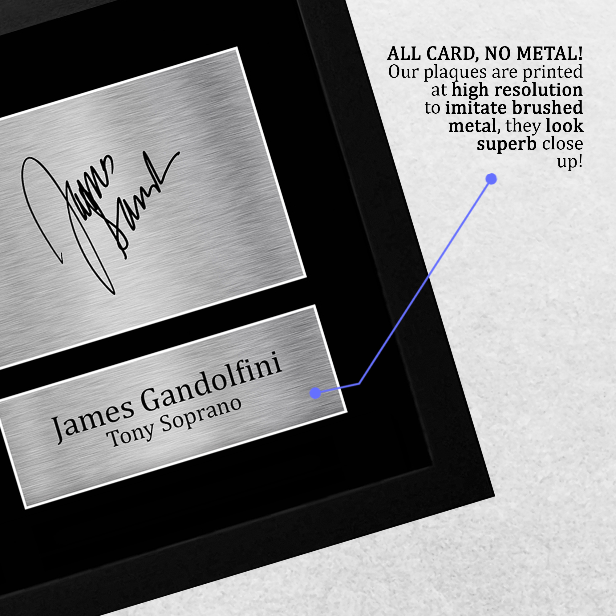 Autógrafo preimpreso firmado de James Gandolfini foto regalo para un fanático de Los Soprano - Imagen 14 de 24