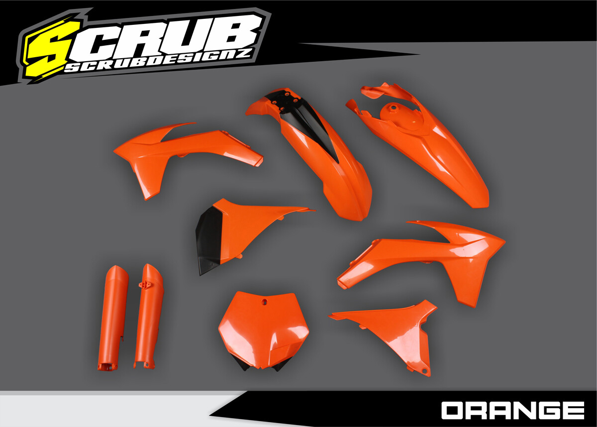 Plastics Kit KTM SX SX-F XC XC-F 2011-2012 125 150 250 300 350 450  Orange