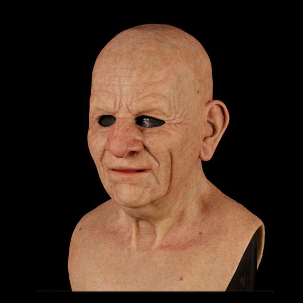 Breaking Bad alte weiße lebensechte Maske Glatze Bart alter Mann Cosplay Halloween Requisiten - Bild 28 von 31