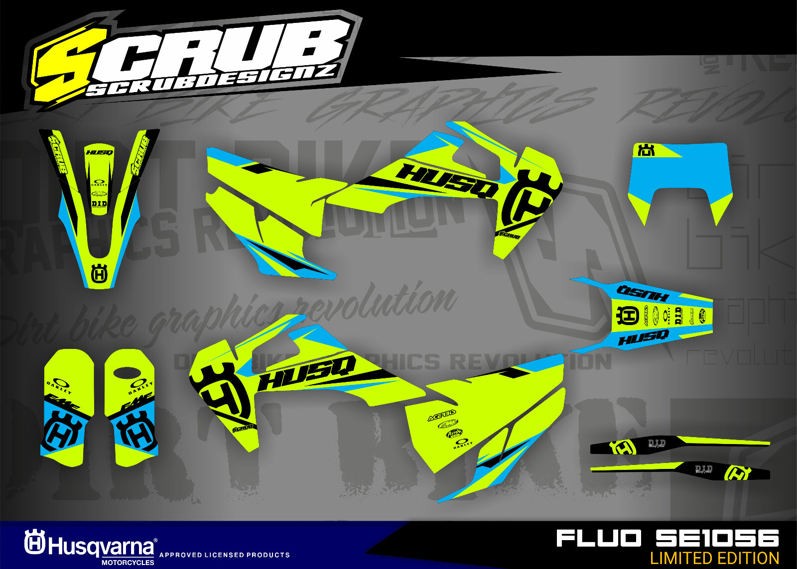 Husqvarna Graphics TE FE 150 250 300 350 450 501 - 2020 2021 2022 2023 Decals