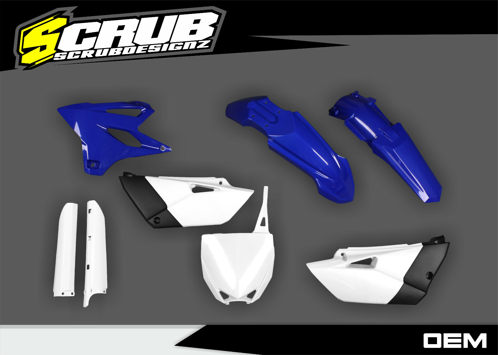 Yamaha Plastics YZ85 2002 - 2018 RESTYLE (2015-2021 style) SCRUB YZ 85 BLUE