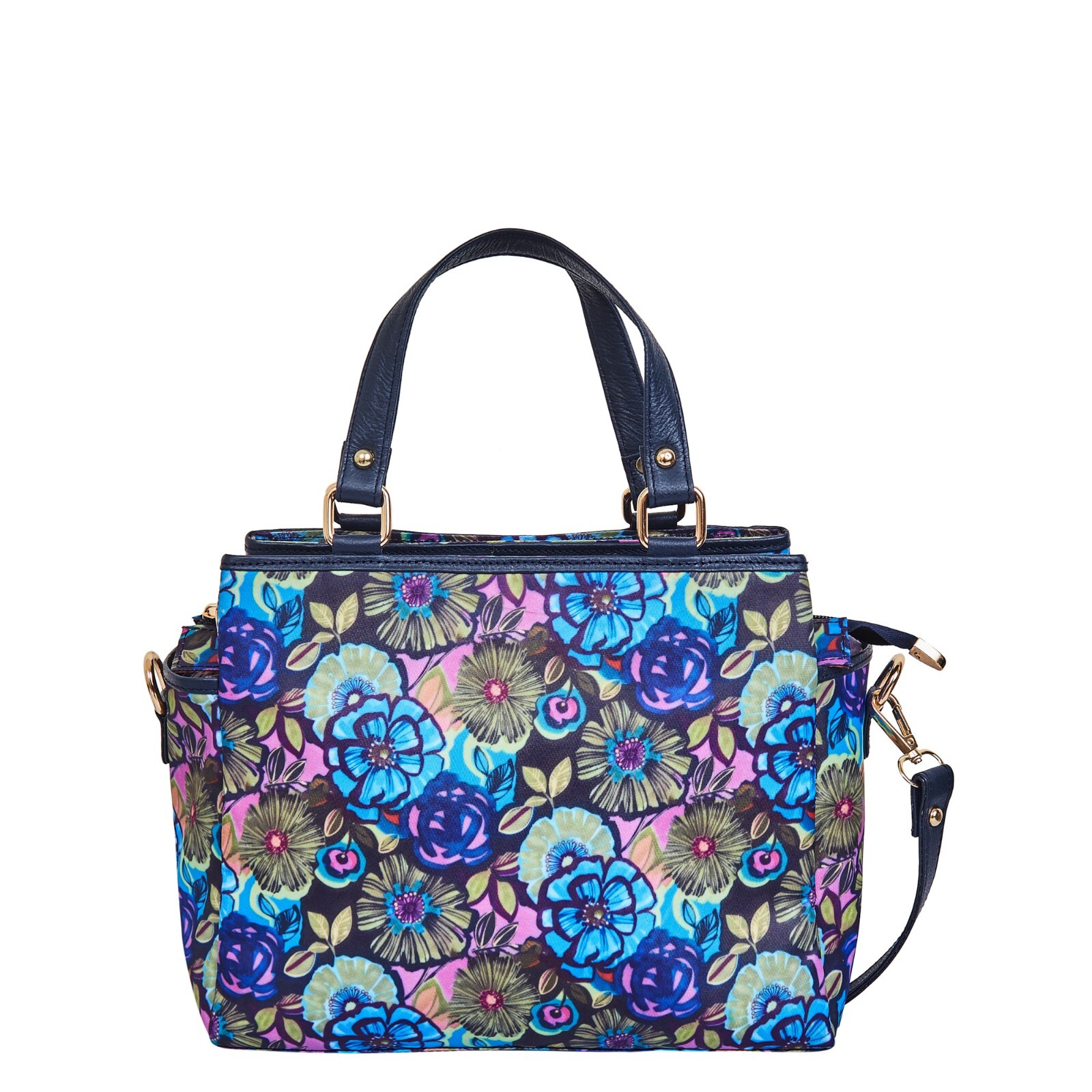 Sishka Hand Crafted Multi-Compartment Satchel Bag with Leather Trim for Women’s