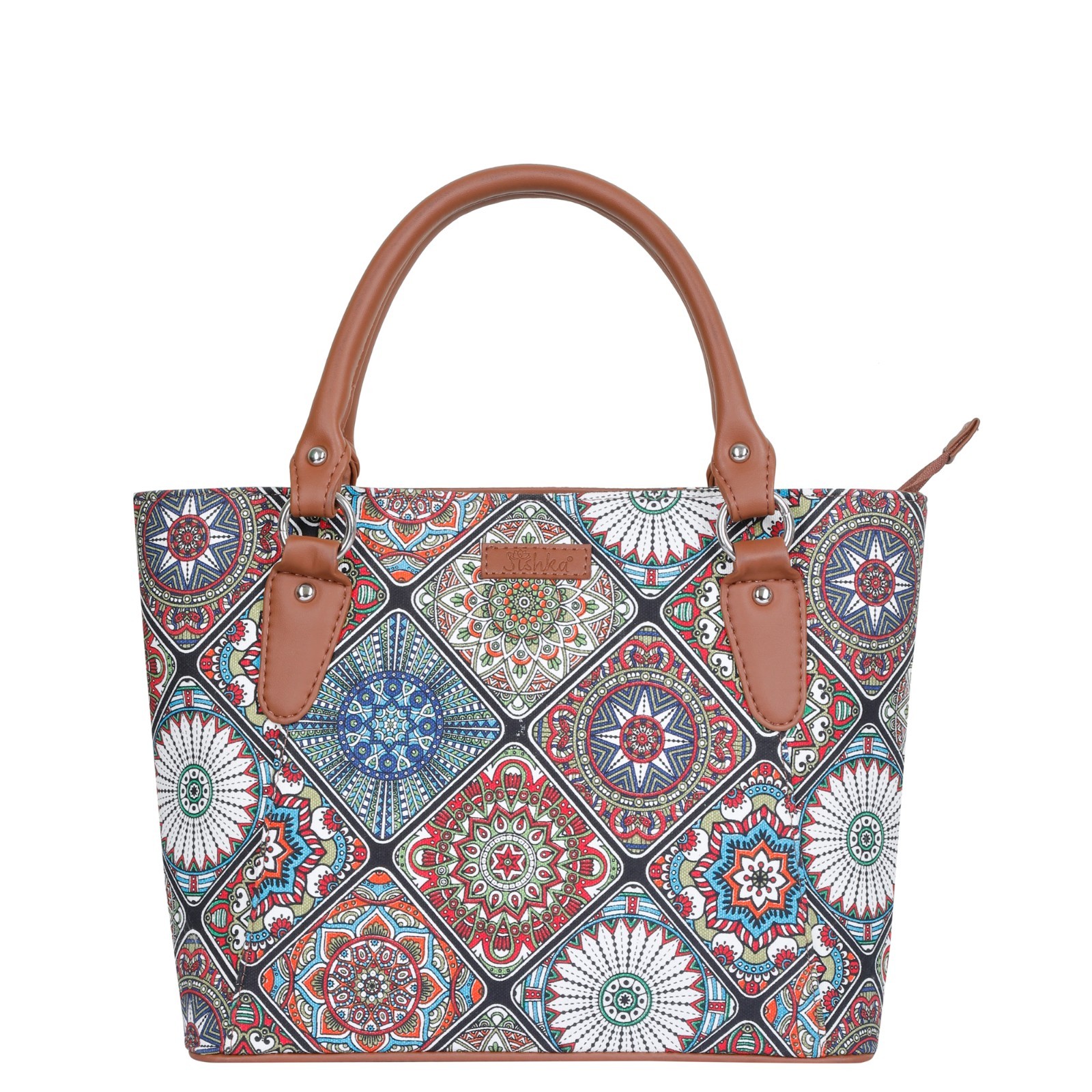Sishka Hand Crafted Printed Fabric Hand Bag for Women -satchel shoulder bag