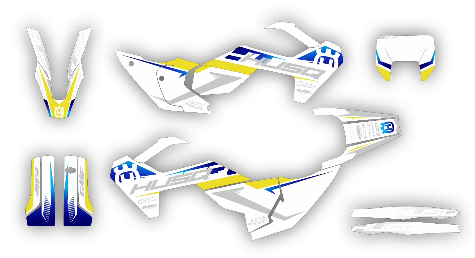 Husqvarna 2024 2025 TE FE 150 250 300 350 450 501 Graphics decals stickers SCRUB