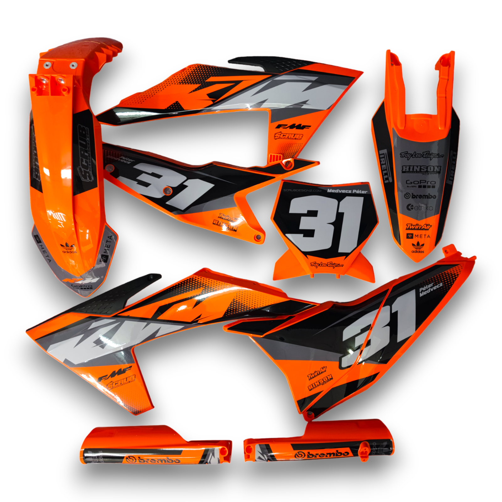 Plastics + Graphics KTM 2025 XC XC-F SX SX-F | Race number + Name