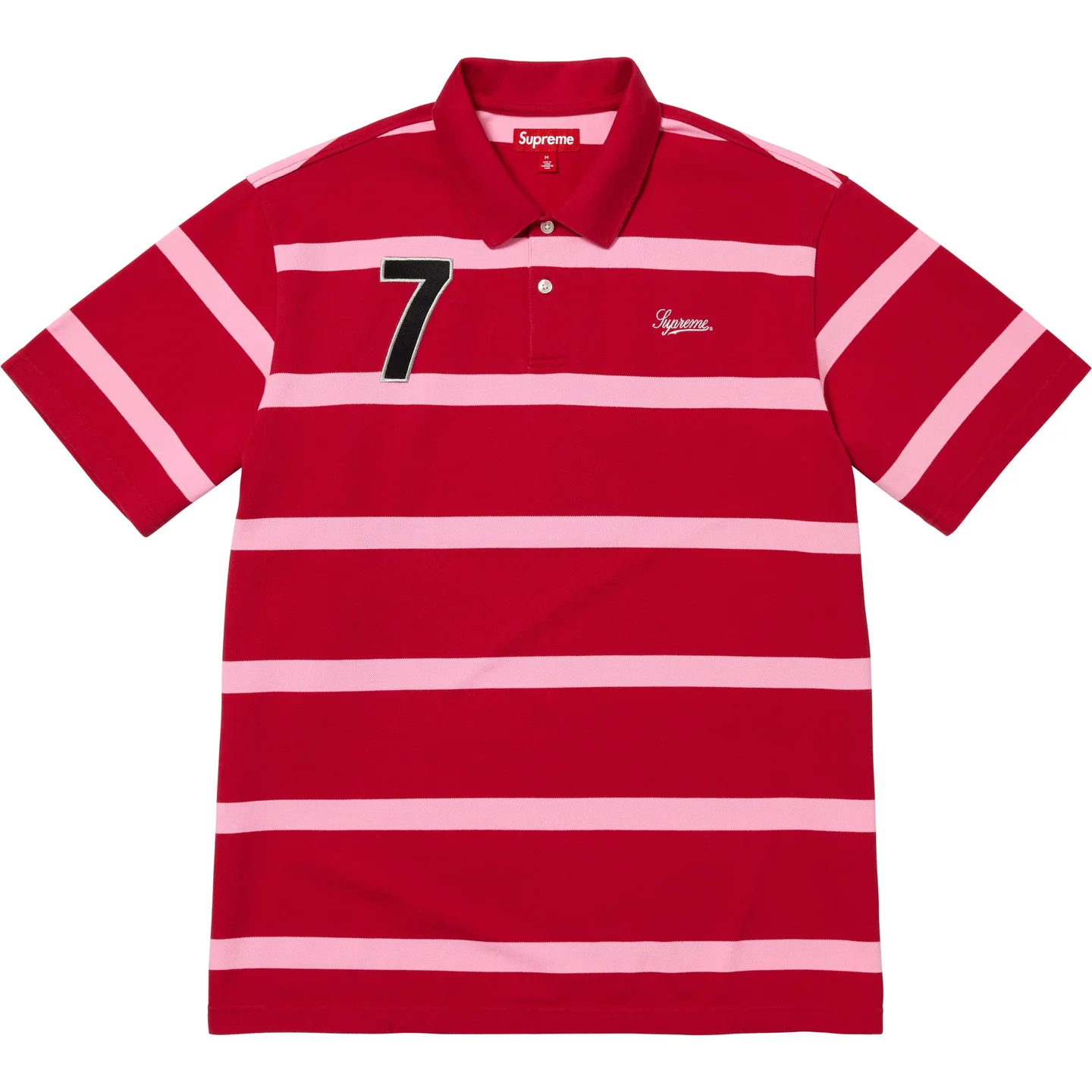 トップス Supreme Cursive Polo \"Navy Stripe Buy Supreme Cursive Polo 'Navy Stripe' - SS25KN91 NAVY