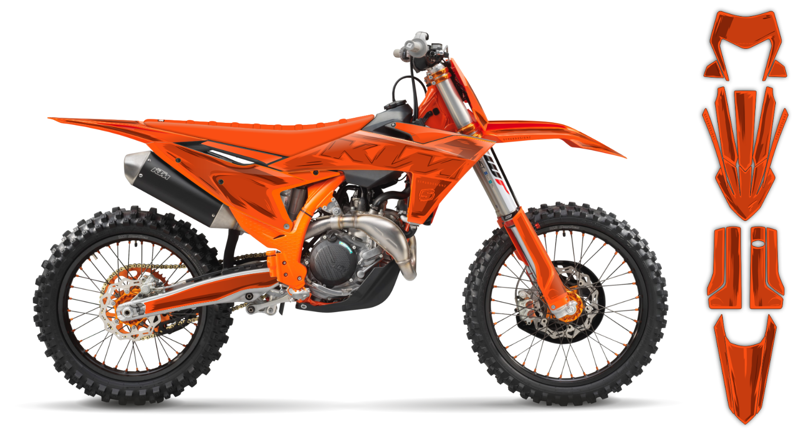 Graphics Kit KTM EXC EXC-F XC-W XCF-W 2024 2025 150 250 300 350 450 500 decal