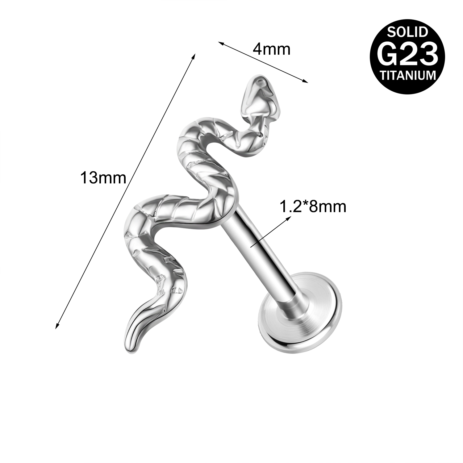 16g G23 Titanium Labret Lip Ring Helix Daith Tragus Earring Labret Lip Piercing - Picture 55 of 156