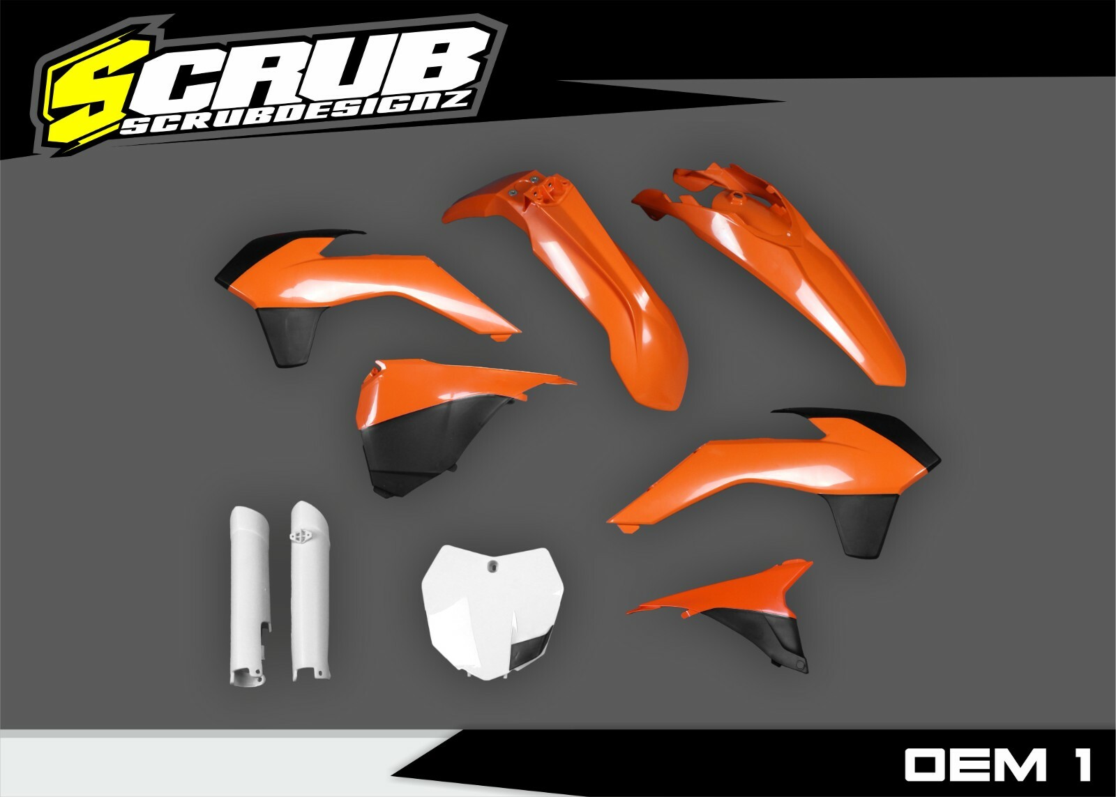 Plastics Kit OEM1 KTM SX SX-F XC XC-F 2013-2014 125-150-250-300-350-450-505