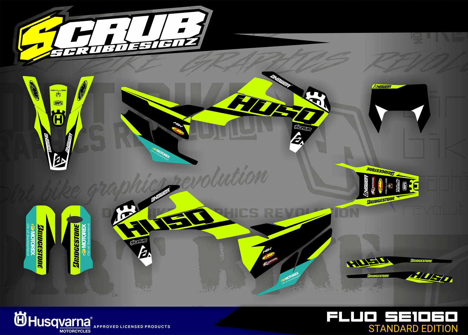 Husqvarna Graphics TE FE 150 250 300 350 450 501 - 2020 2021 2022 2023 Decals