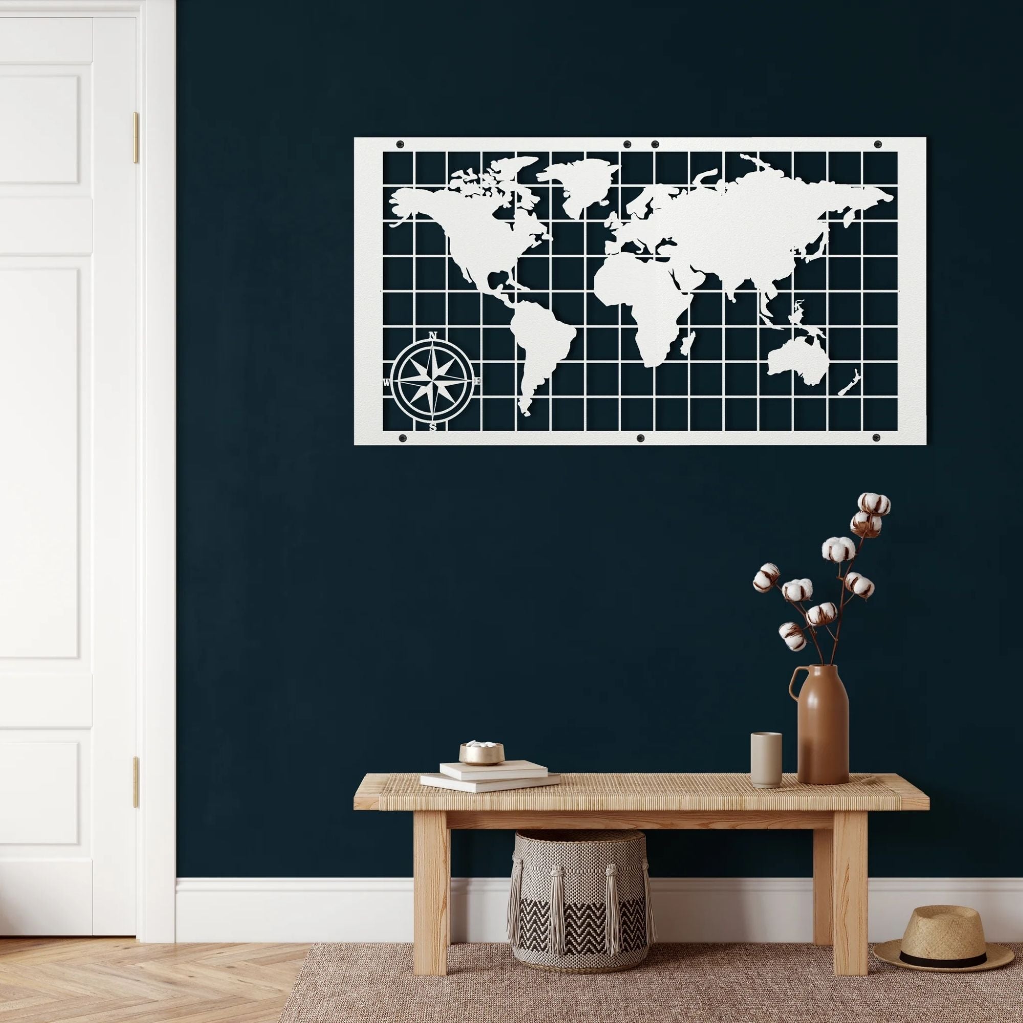 Metal Wall Decor, World Map Continents, Home Living Room Decor, Wall Sign, - Picture 18 of 19