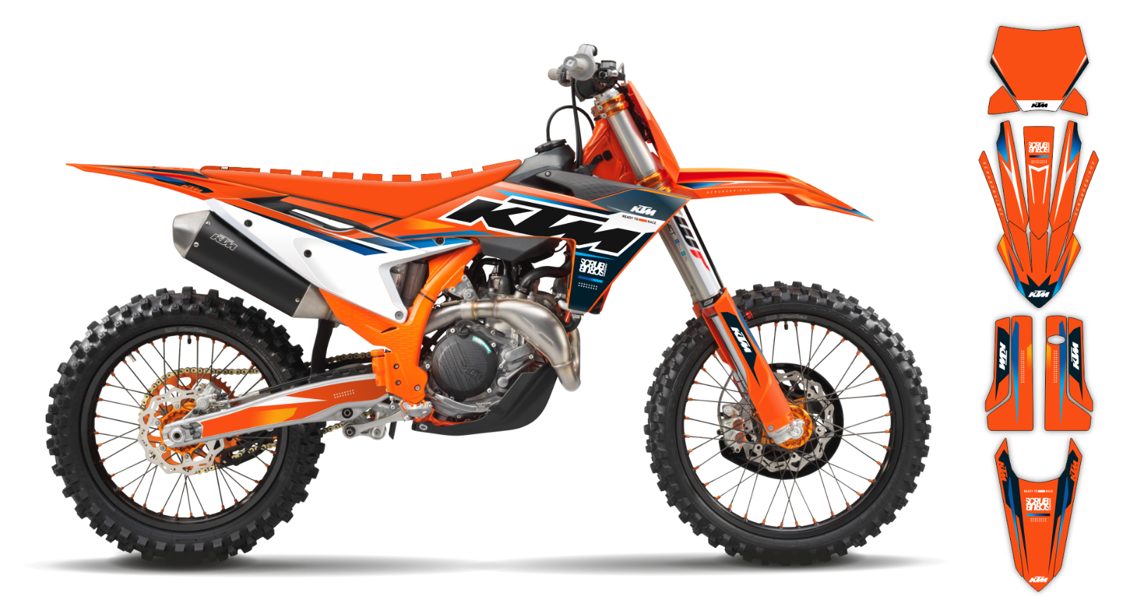 KTM Graphic SX SXF 2023 2024 125 250 300 350 450 Decals XC XCf SCRUB Stickers