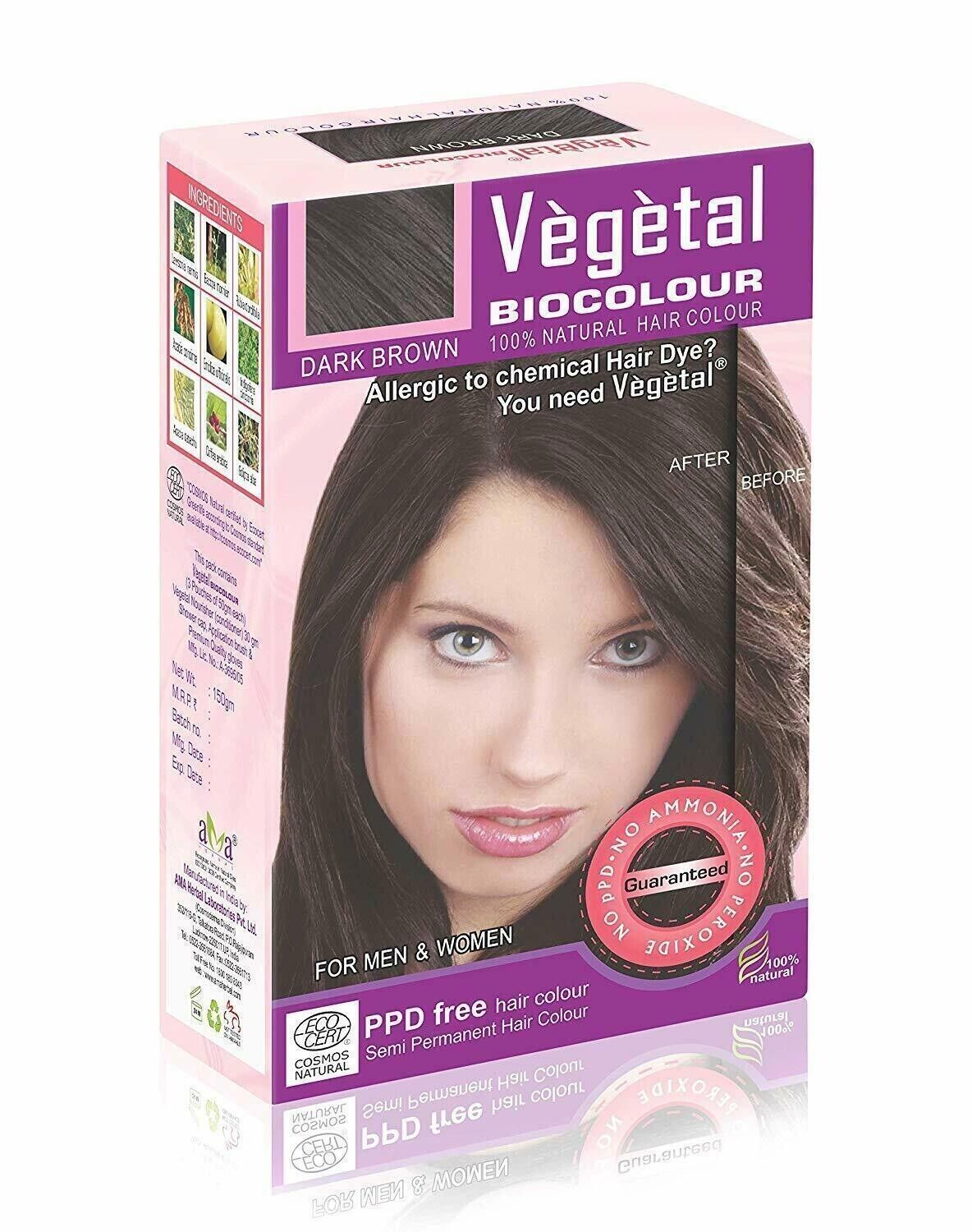 Vegetal Bio Hair Colour Soft Black / Burgundy / Dark Brown 100