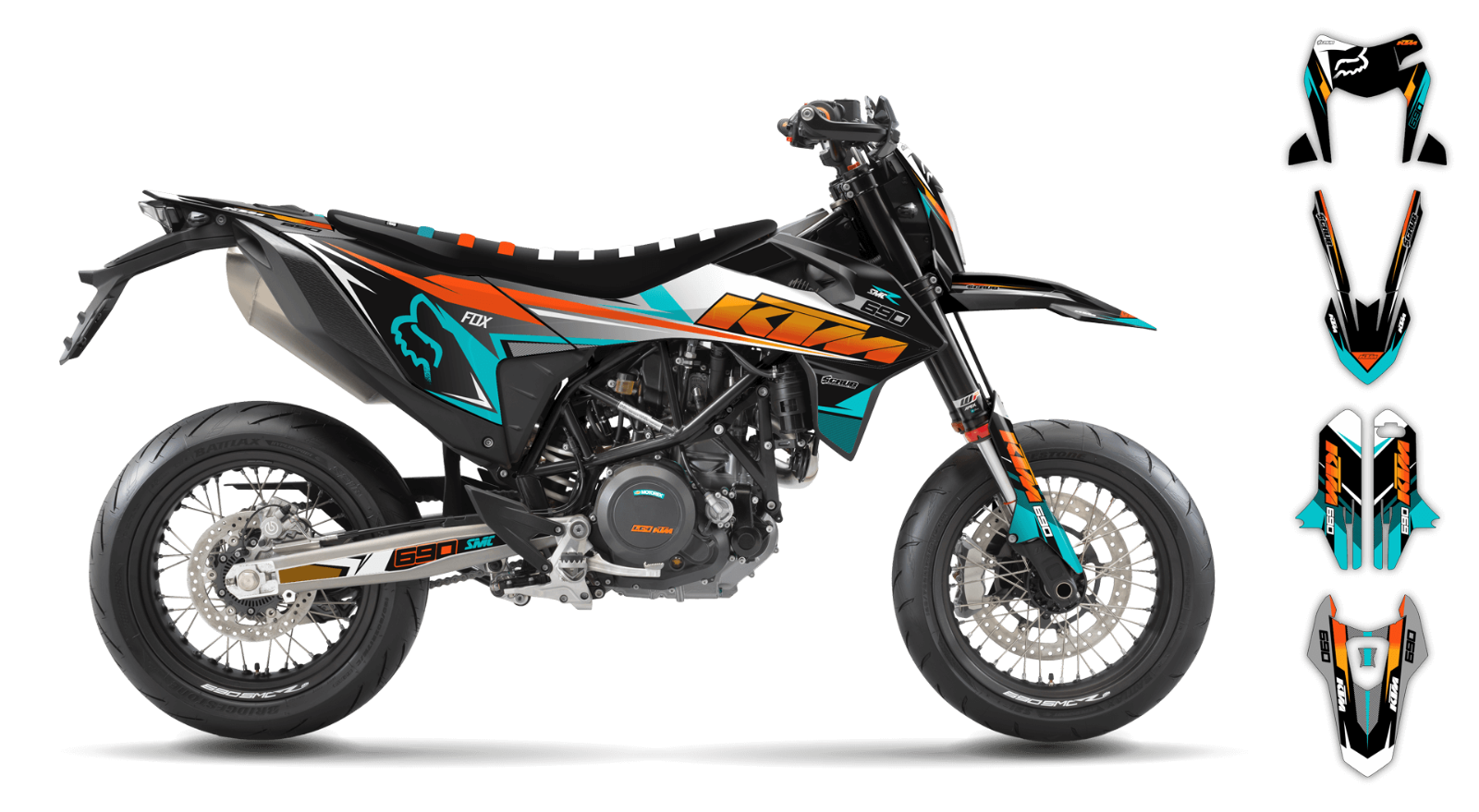 KTM graphics SMC-R 690 2019 2020 2021 2022 2023 2024 SMC SCRUB decals stickers