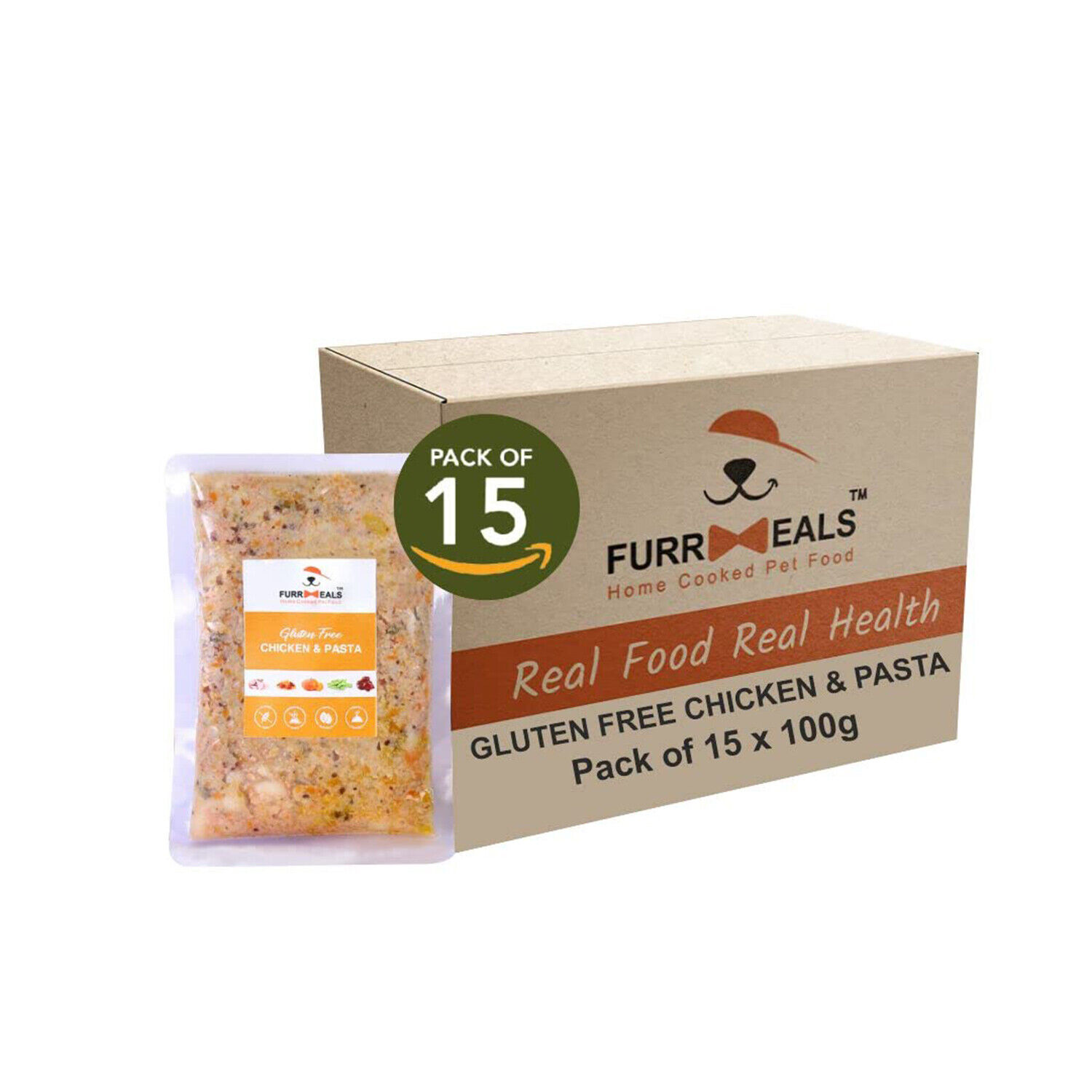FurrMeals Cibo umido per cani senza glutine con pollo e pasta Confezione...