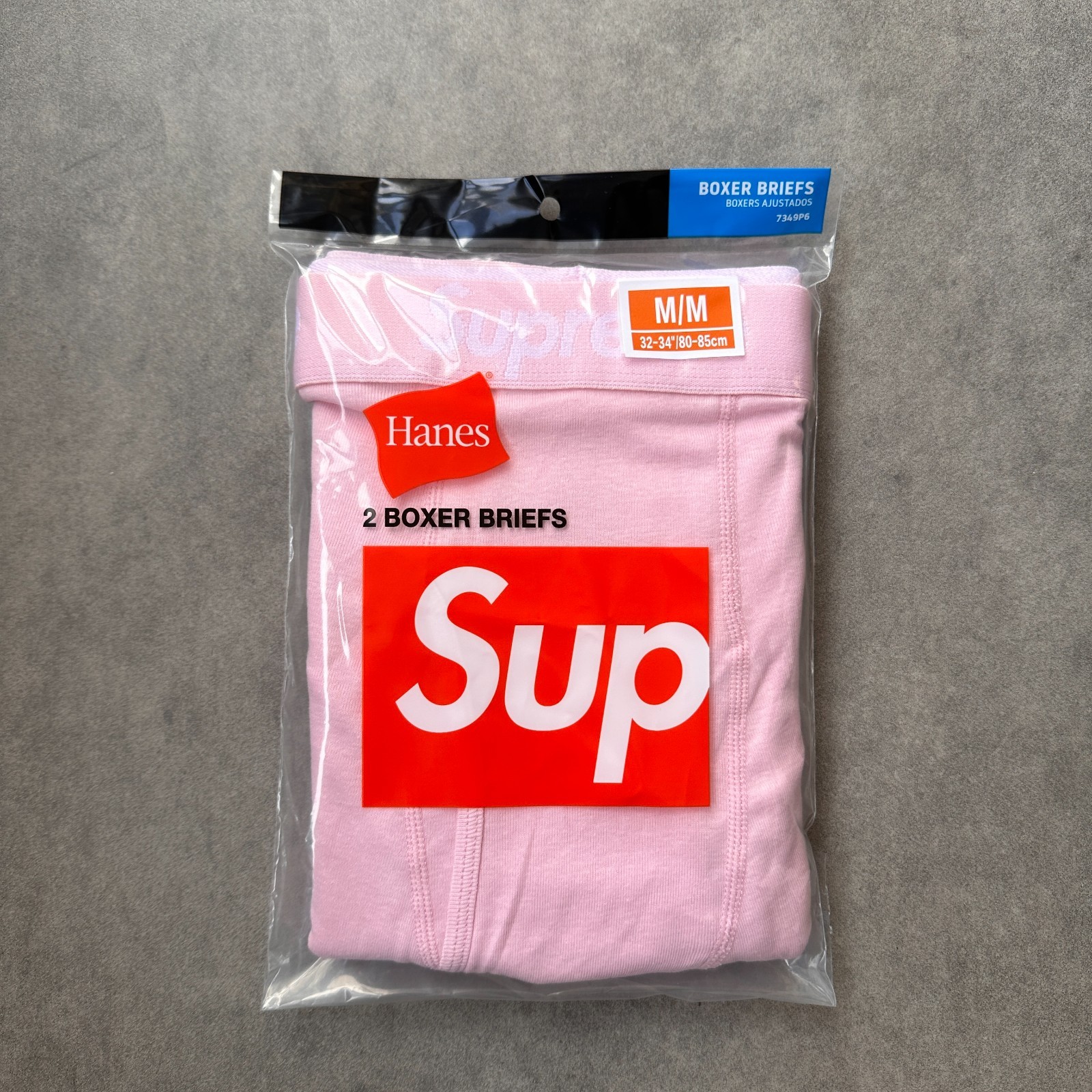 Supreme Boxer Shorts Pink Men's Underwear Streetwear 2 Pack SML XL
