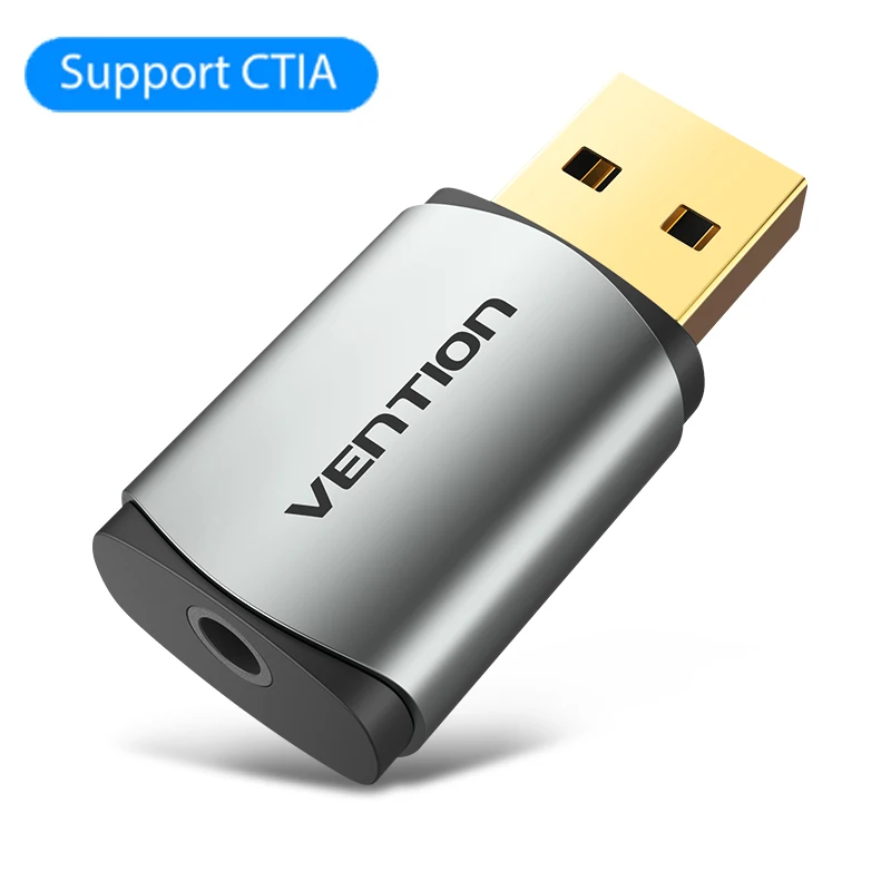 USB Audio Adapter External Stereo Sound Card 3.5mm Headset Microphone Converter - Afbeelding 14 van 14