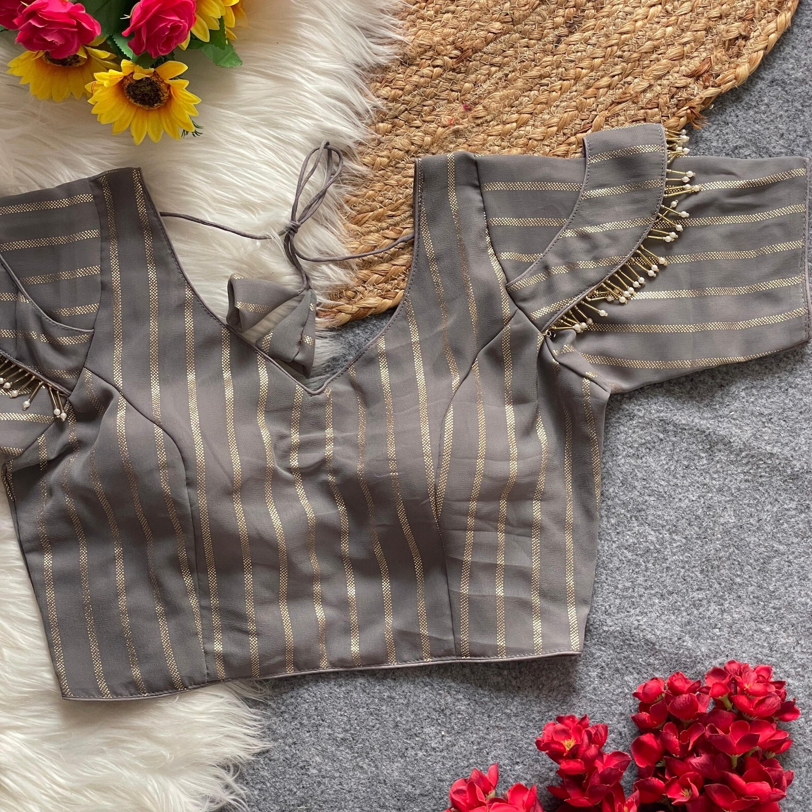 Saree Blouse Readymade Designer Sari Choli Indian Party Wear