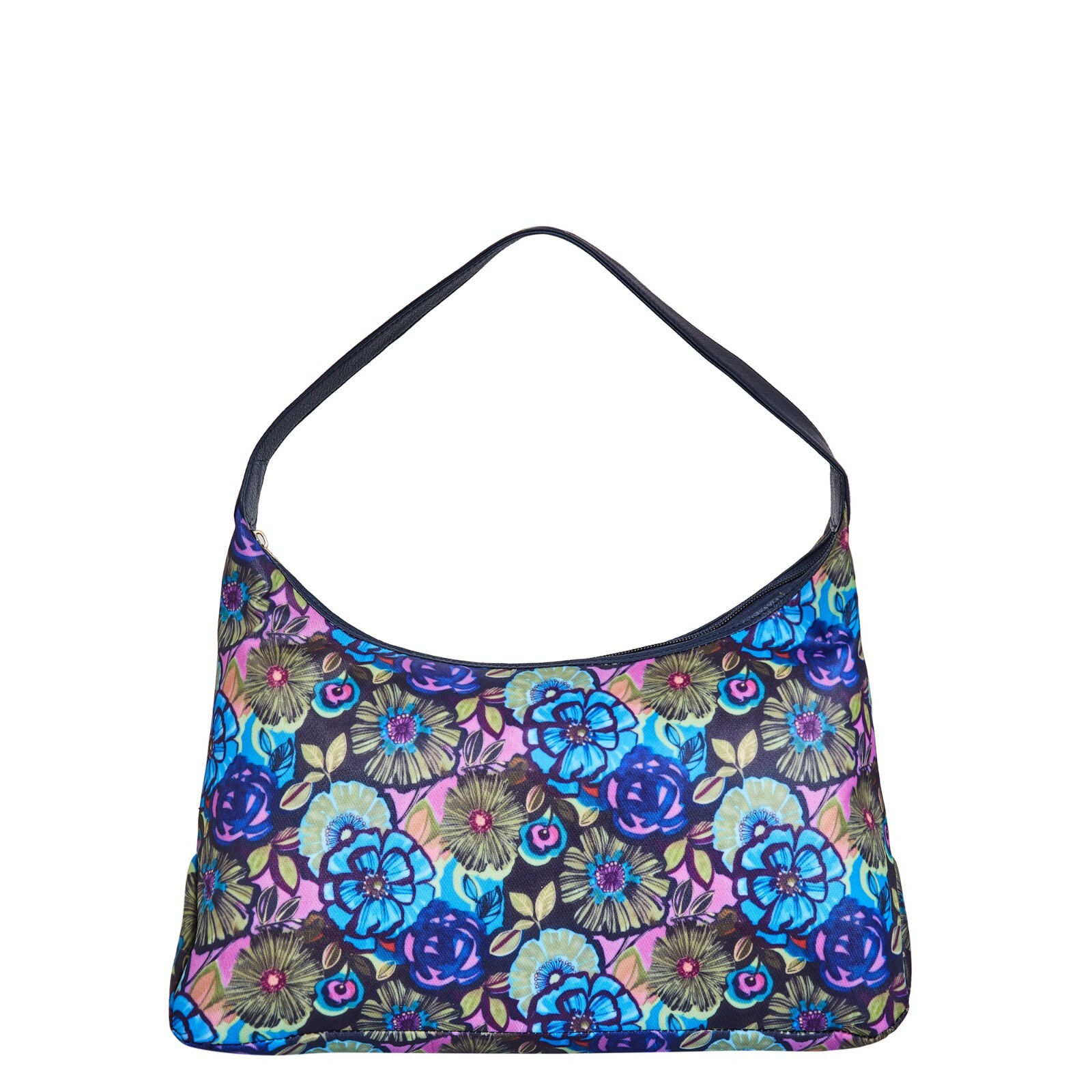 Sishka – Women’s Printed Hand Crafted Nylon Sling Hobo Bag with Leather