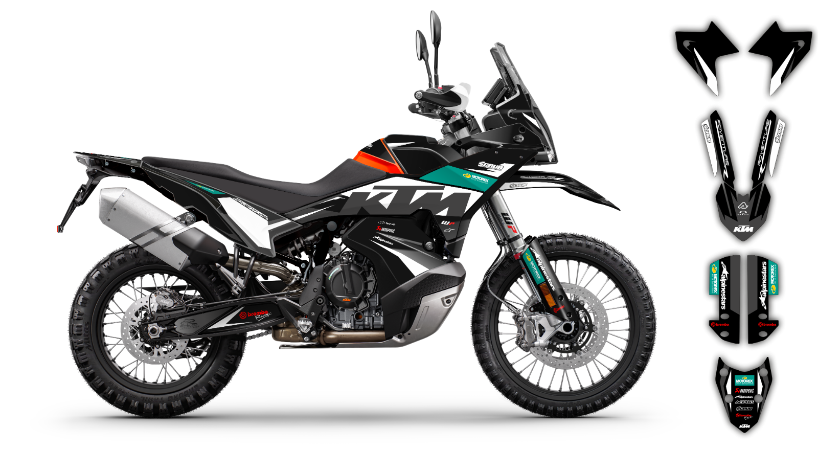 KTM ADVENTURE 2023-2024 790 R 890 R Rally Graphics Decals Stickers