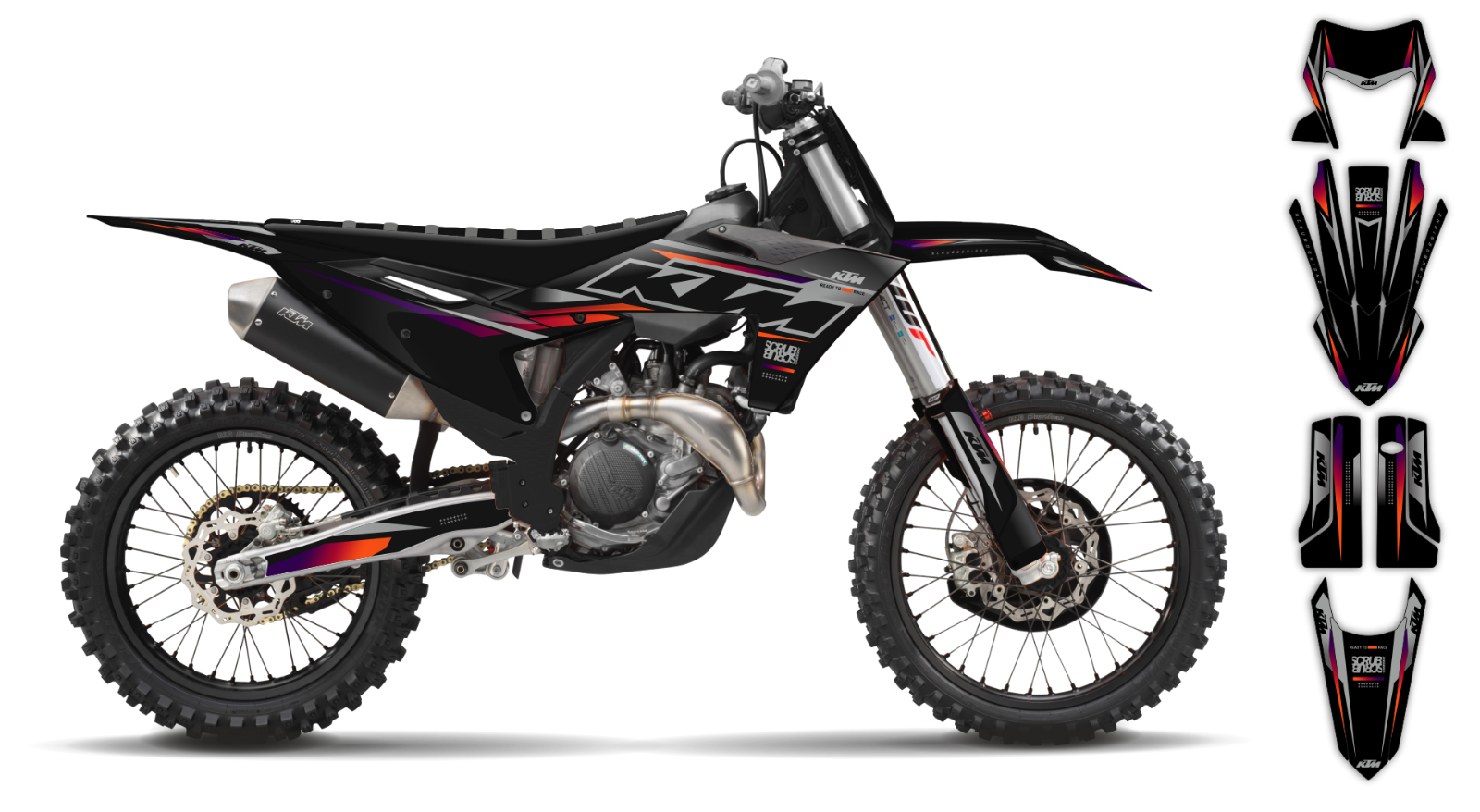 Graphics Kit KTM EXC EXC-F XC-W XCF-W 2024 2025 150 250 300 350 450 500 decal