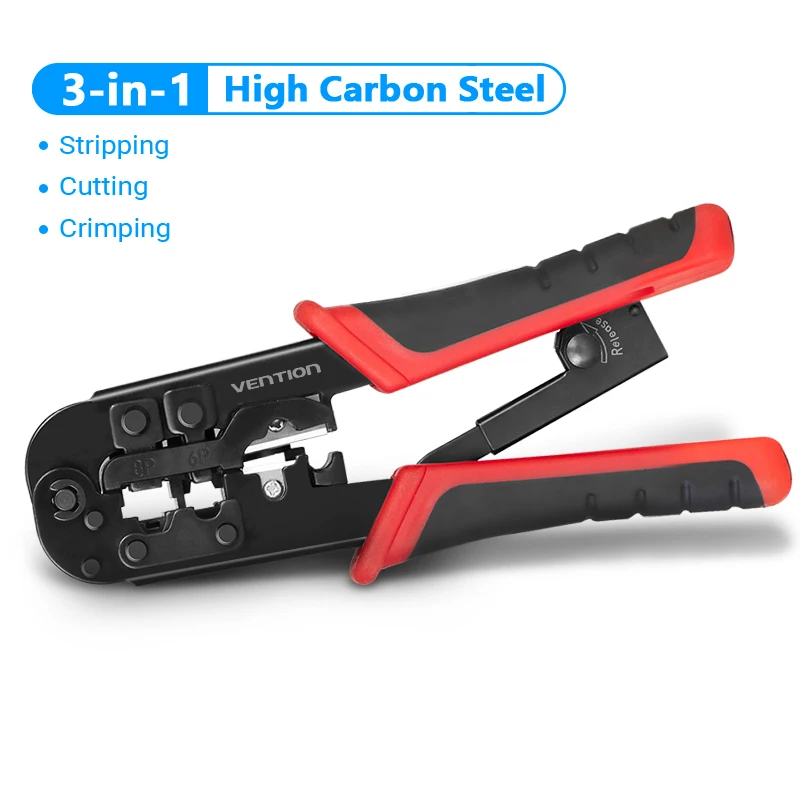 RJ45 Cat6 Cat5e Network LAN Ethernet Cable Crimping Crimper Punch Tool Connector - Picture 14 of 15