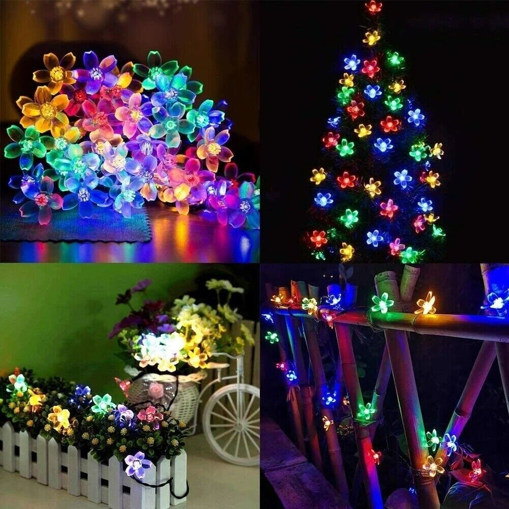 220 LED Solar Christmas String Lights Flower Fairy Garden Outdoor Party Lamp - Picture 42 of 43