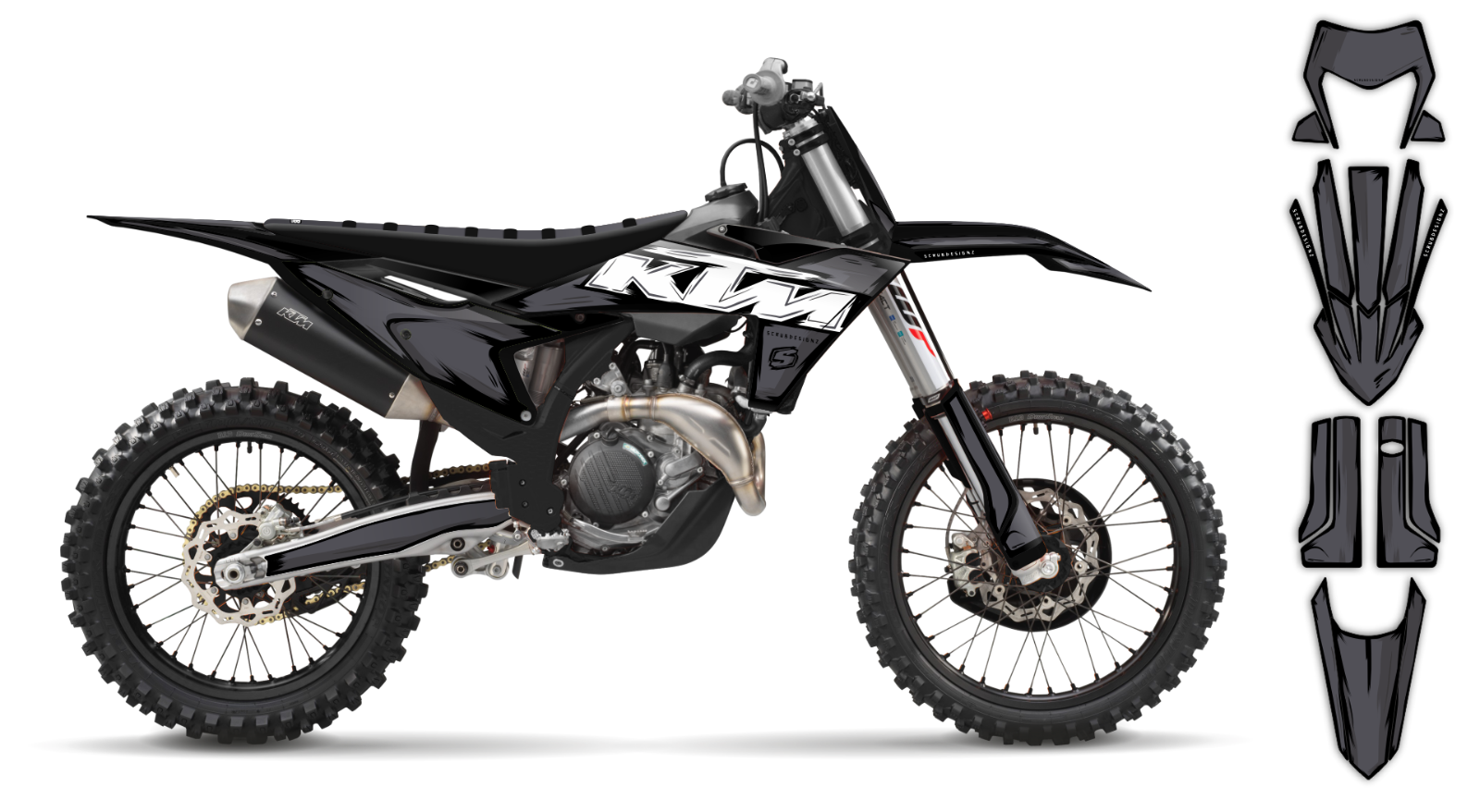 Graphics Kit KTM EXC EXC-F XC-W XCF-W 2024 2025 150 250 300 350 450 500 decal