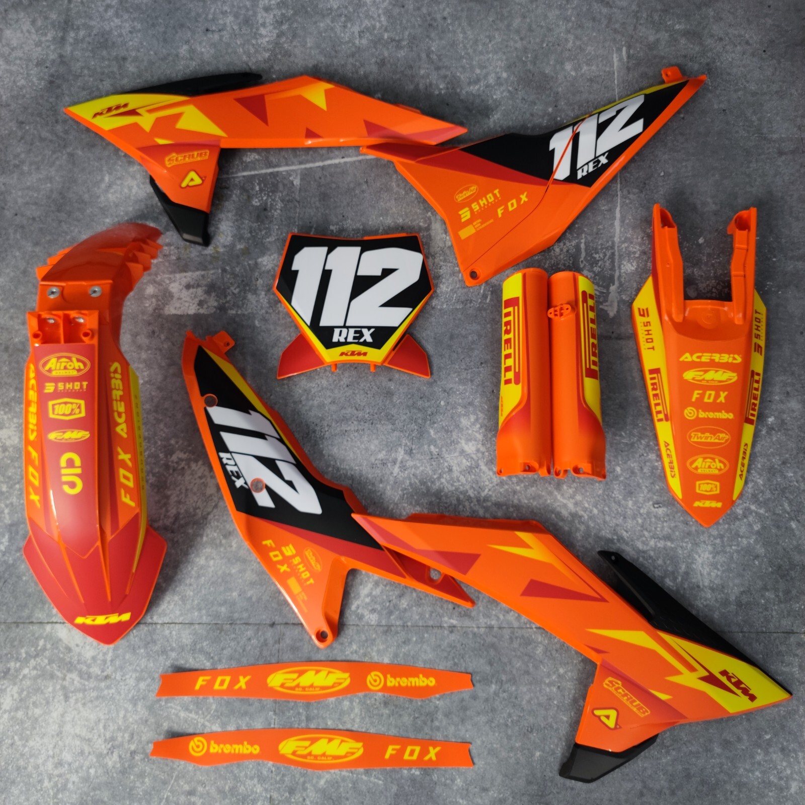 Plastics + Graphics KTM 2025 XC XC-F SX SX-F | Race number + Name