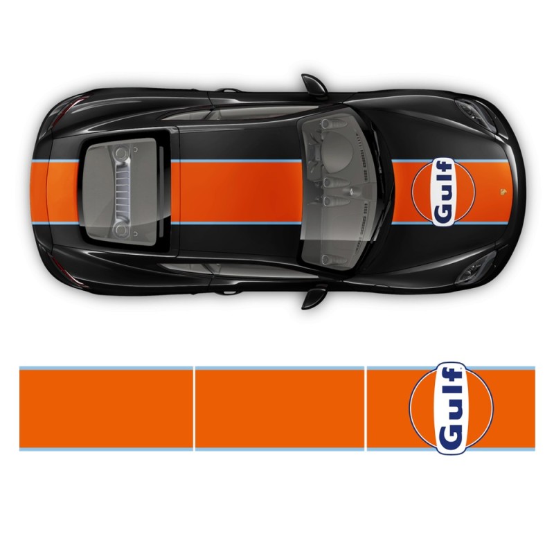Vinyl GULF Le Mans for Porsche Cayman / Boxster star Sam - Picture 11 of 20