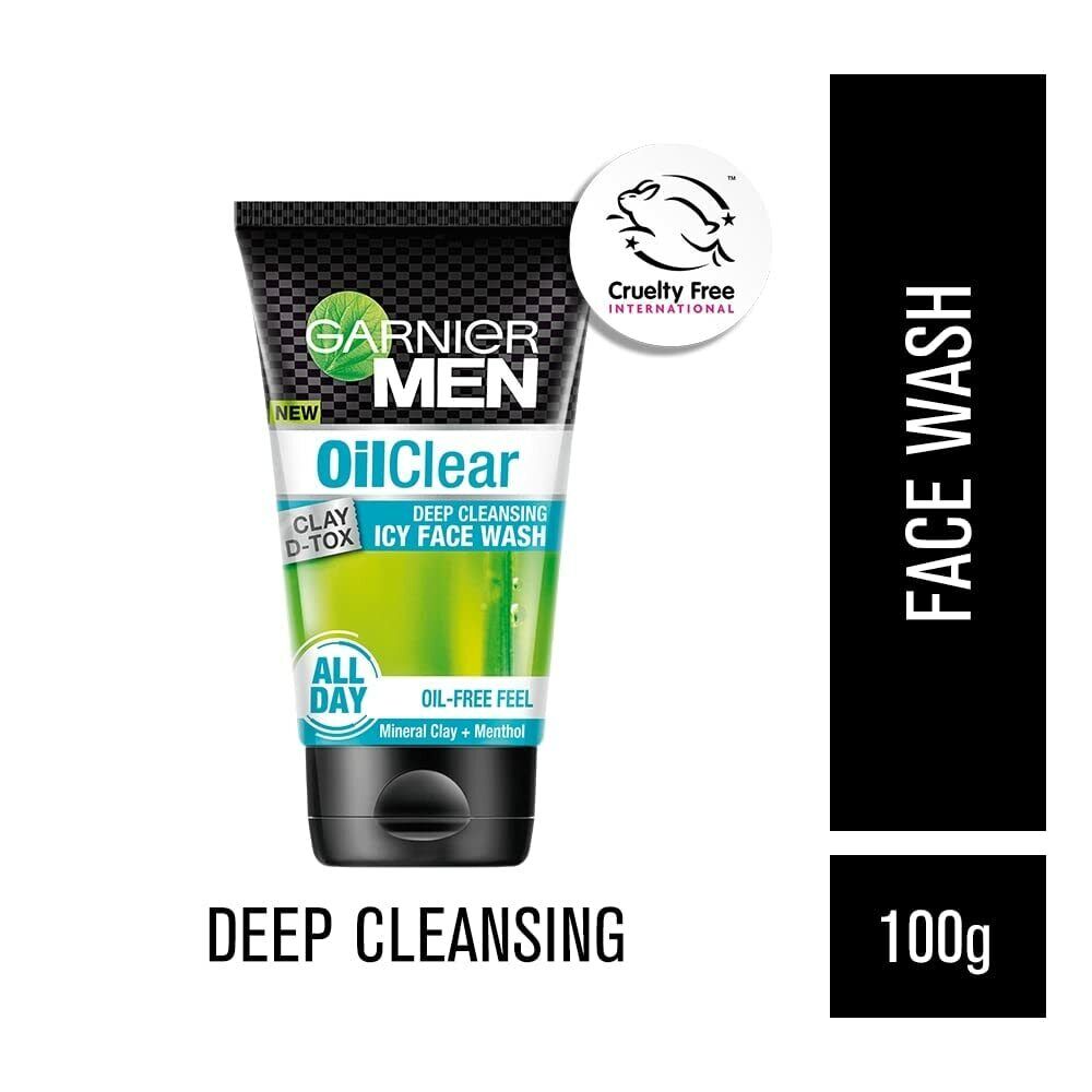 Garnier Men OIL CLEAR Icy Face Wash Deep Cleansing Clay DTox 150gms