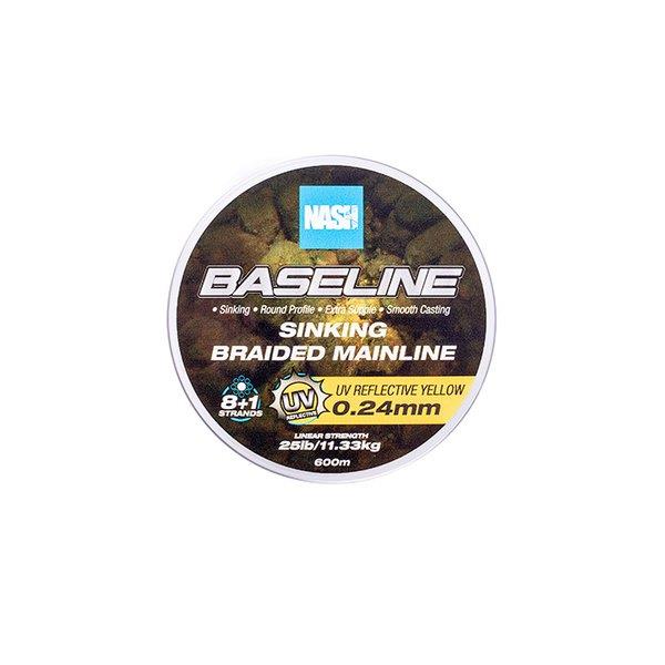 Nash Baseline Sinking Braid UV Yellow / Carp Fishing Braided Mainline - Picture 7 of 13