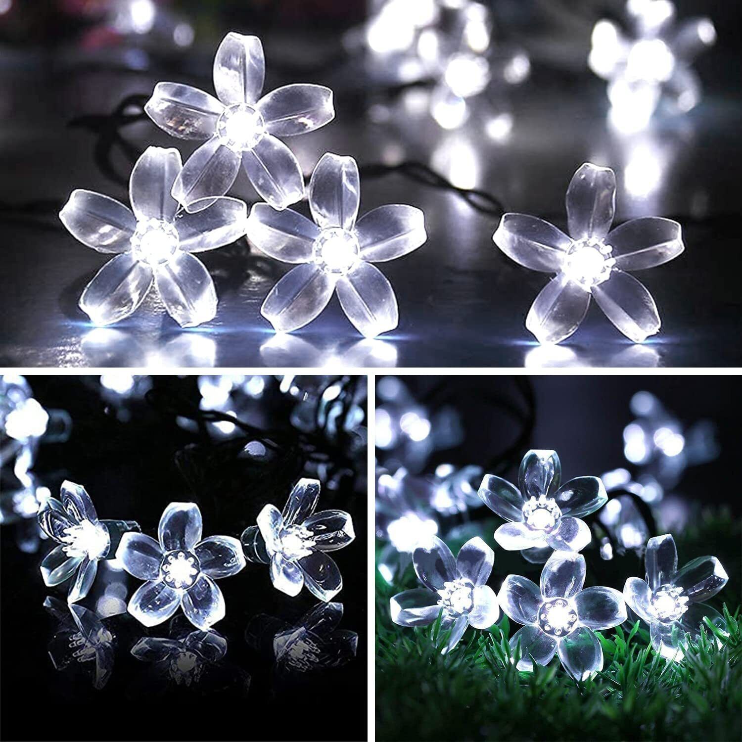 220 LED Solar Christmas String Lights Flower Fairy Garden Outdoor Party Lamp - Picture 27 of 43