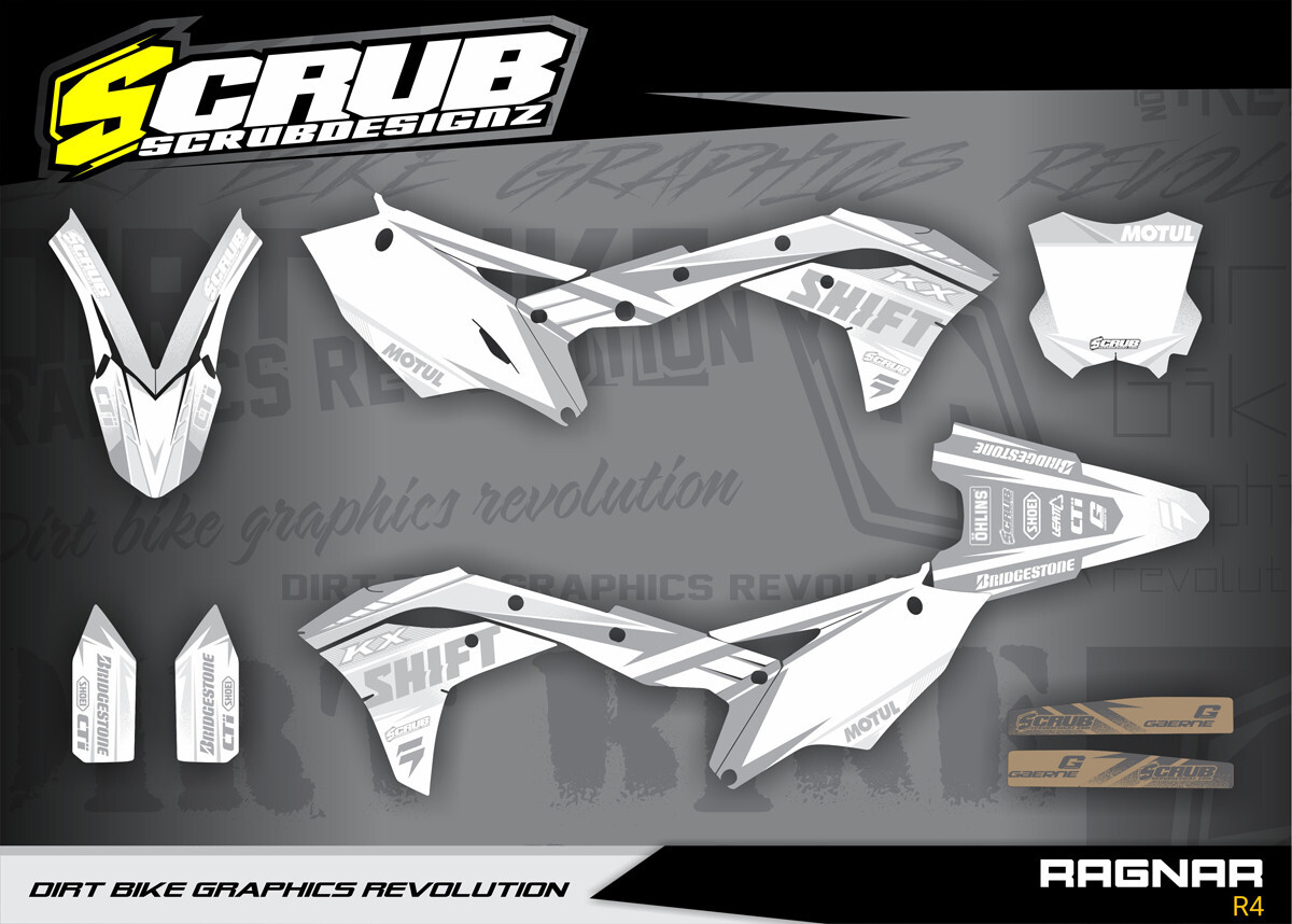 Kawasaki KX250f Graphics 2017 2018 2019 2020 Decals Stickers SCRUB KX 250