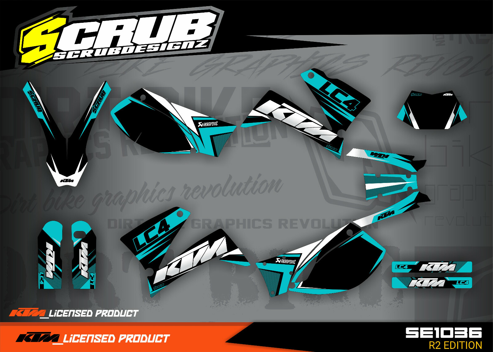 KTM graphics SMC 625 640 660 LC4 1999 2000 2001 2002 2003 2004 Decals SUPERMOTO