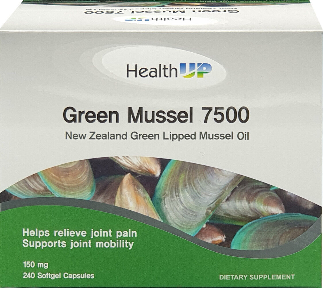 HealthUp New Zealand Green-Lipped Mussel 7500 240capsules Joint support