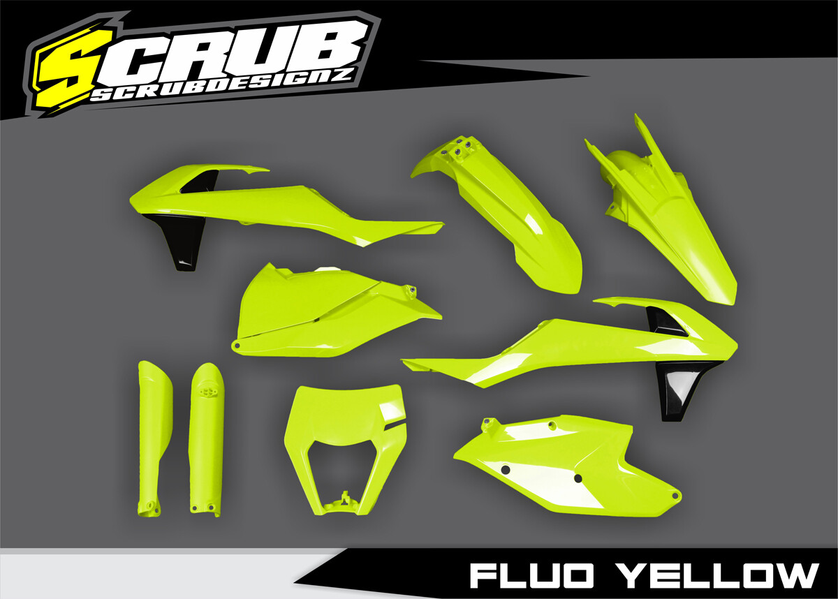 Plastics Kit KTM EXC EXC-F XC-W XCF-W 2017 2018 2019 Fluo Yellow