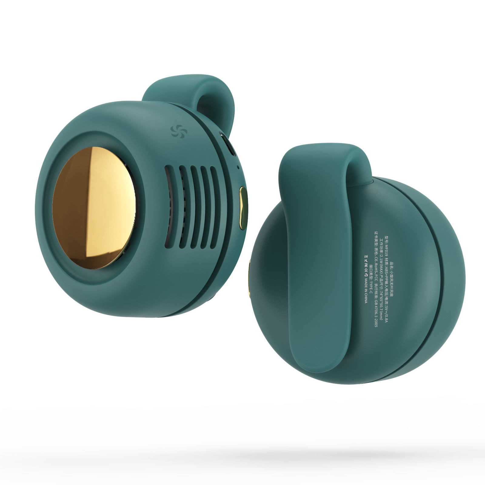 Mini Ventilatore Clip Appeso Vita Collo Ventilatore Ragazza Elettrico Raffreddamento Aria Ventilatore - Foto 15 di 19