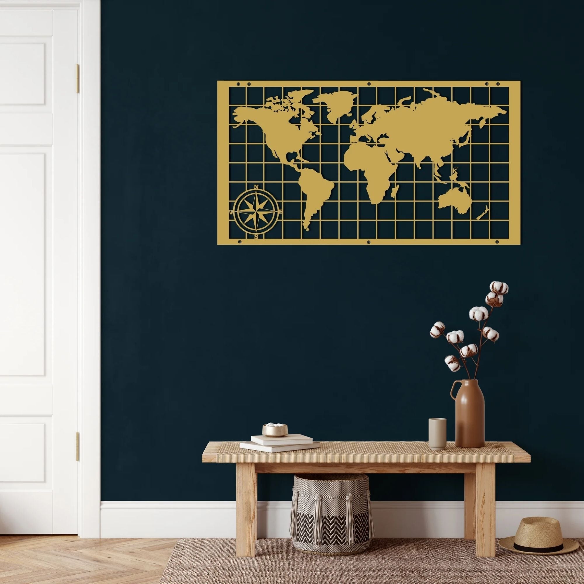 Metal Wall Decor, World Map Continents, Home Living Room Decor, Wall Sign, - Picture 12 of 19