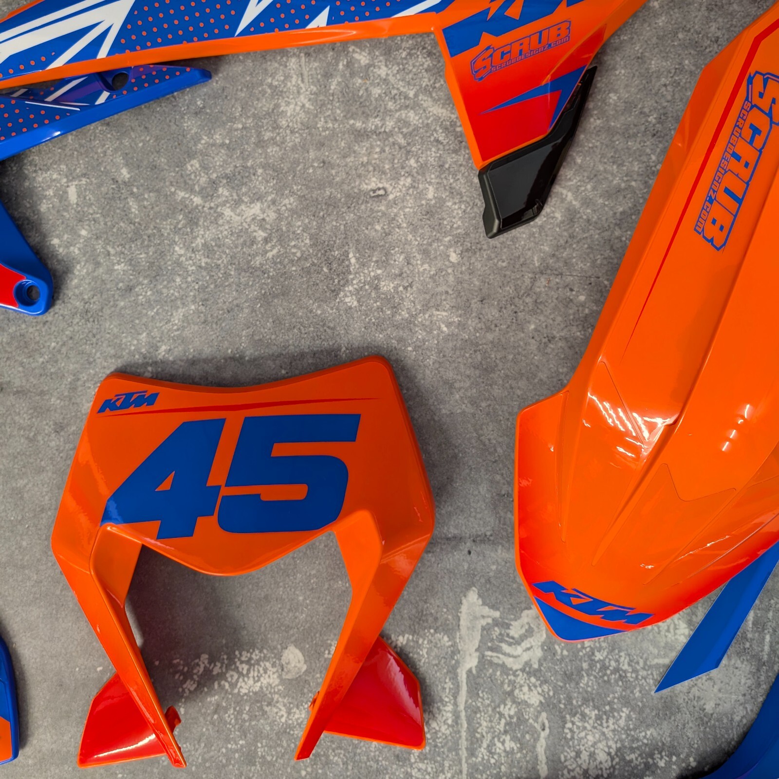 Plastics + Graphics KTM 2024 2025 XC-W XCF-W EXC EXC-F Orange Blue Restyle