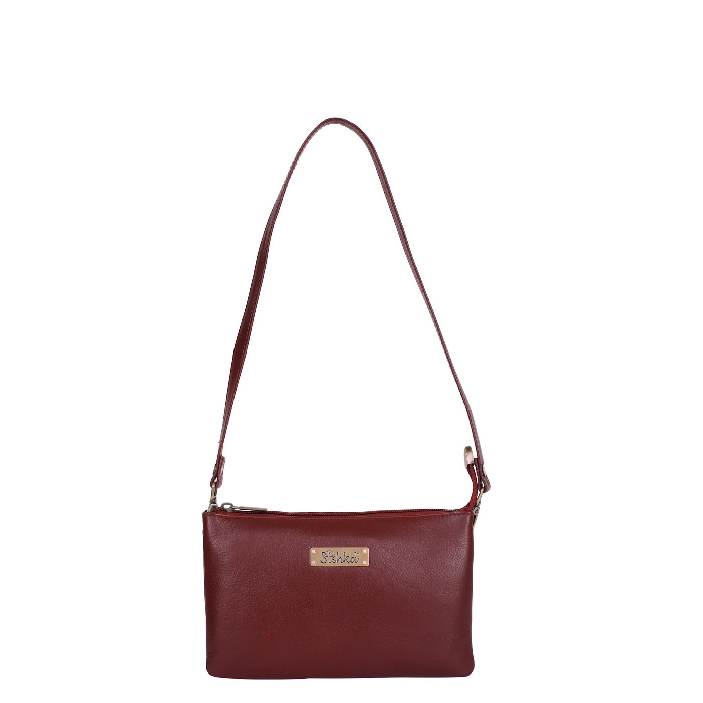 Leather Crossbody Sling Bag – Women’s Shoulder Purse with Zipper, Daily…