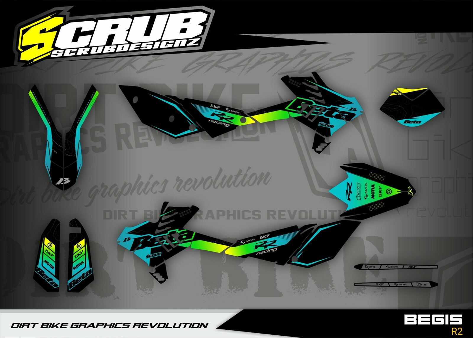 BETA RR 125 LC Graphics 2010 2011 2012 2013 2014 2015 2016 2017 2018 SCRUB
