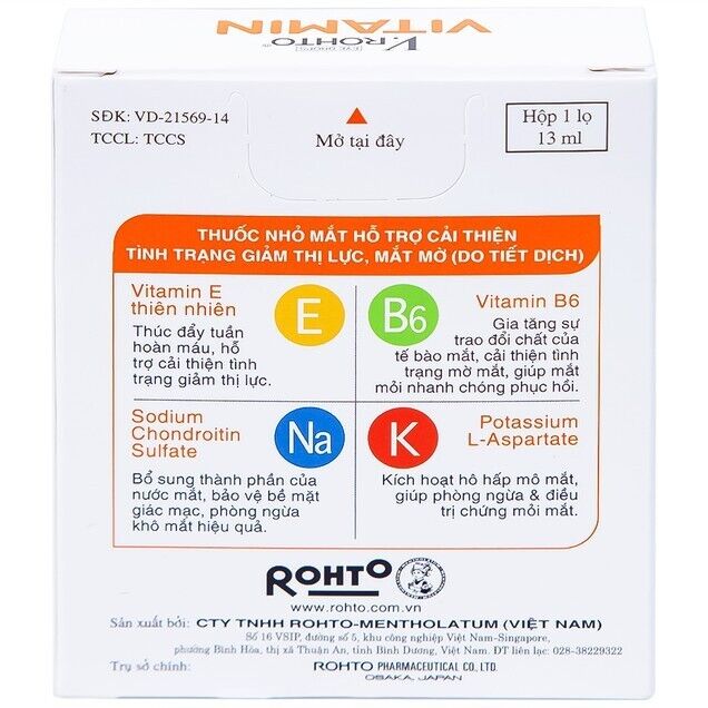 10x V.Rohto Vitamin Eye Drops Improves Blurry dry eyes eye fatigue ...